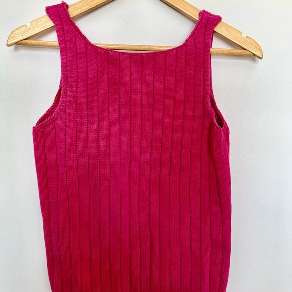 Gloria Vanderbilt Fuchsia Ribbed Tank Top - Picture 1 of 2